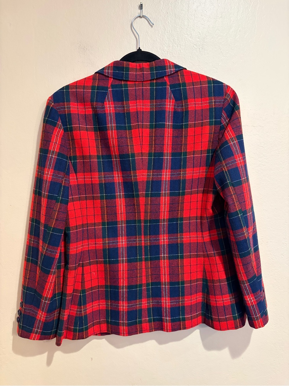 Pendleton Classic Red Plaid Wool Blazer, Preppy College, size 14 - Picture 5 of 8